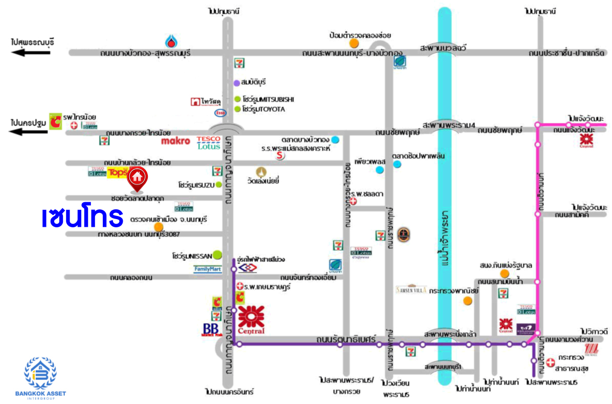 *****บ้านเดี่ยวมือสองนนทบุรี พร้อมอยู่ โครงการ เซนโทร บางใหญ่ เนื้อที่กว้าง 57.30 ตร.ว. พื้นที่ใช้สอย 227 ตร.ม. ฟังก์ชัน 4 ห้องนอน 5 ห้องน้ำ 3 ที่จอดรถ โครงการตั้งบนทำเลดี เชื่อมต่อถนนกาญจนาภิเษก ถนนบ้านกล้วย-ไทรน้อย ถนนชัยพฤกษ์ ใกล้รถไฟฟ้าสายสีม่วง "สถานีคลองบางไผ่"